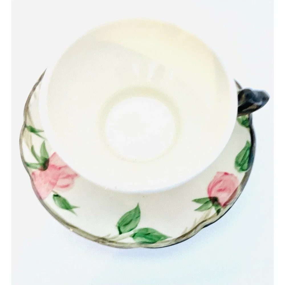 Franciscan Desert Rose Tea Cup & Saucer USA Pink Floral Vintage Replacement